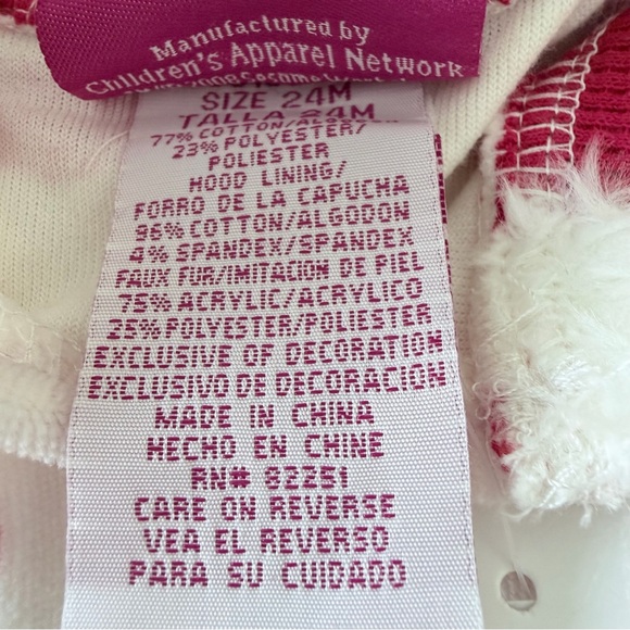 NWT Elmo Polka Dot Hooded Dress by Nannette Size 24M - Picture 6 of 8